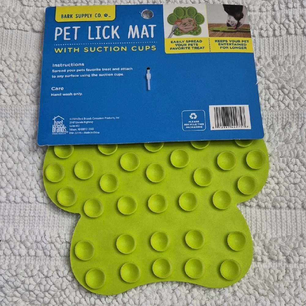 Bark Supply Co. Lime Green Pet Lick Mat With Suction Cups